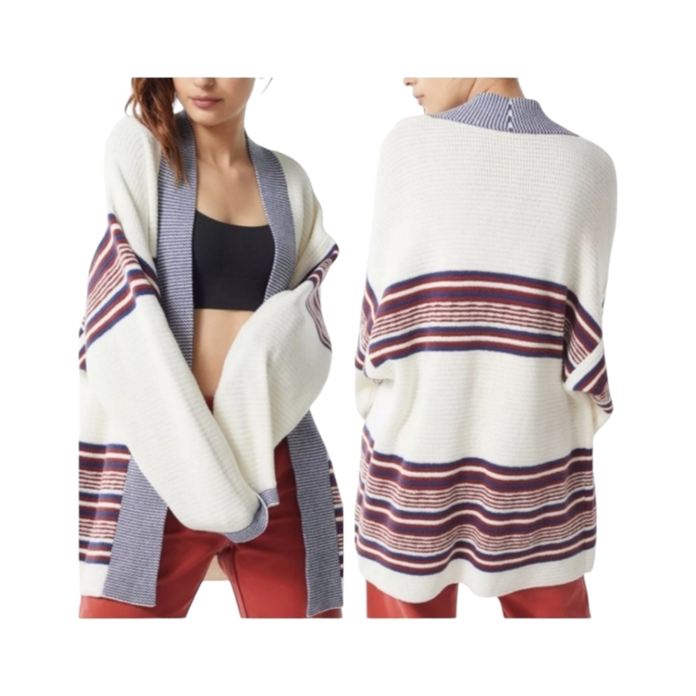 UO Kassi Striped Cardigan Size XS Oversized Aztec Southwestern Bohemian cabin